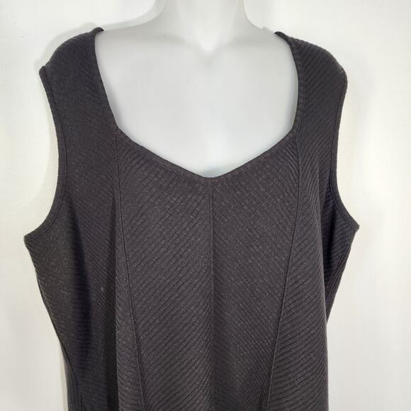 Maurices Textured Corset Tank Top Women Plus 3X Fitted V Neck Black Stretch Soft - Picture 3 of 8
